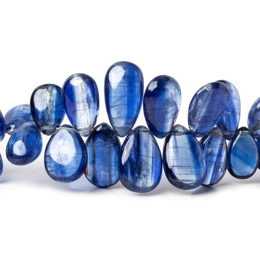 6x4-12.5x8mm Kyanite plain pear beads 13 inch 110 pieces AAA (ONLINE ORDER ONLY)