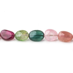 6x4-12x6mm Multi Color Tourmaline plain nugget beads 18 inch 55 pieces A (ONLINE ORDER ONLY)