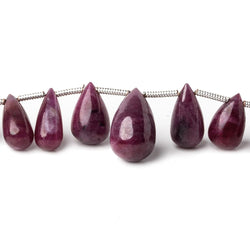 6x4-14x8mm Ruby Plain Tear Drops 8 inch 30 beads A (ONLINE ORDER ONLY)