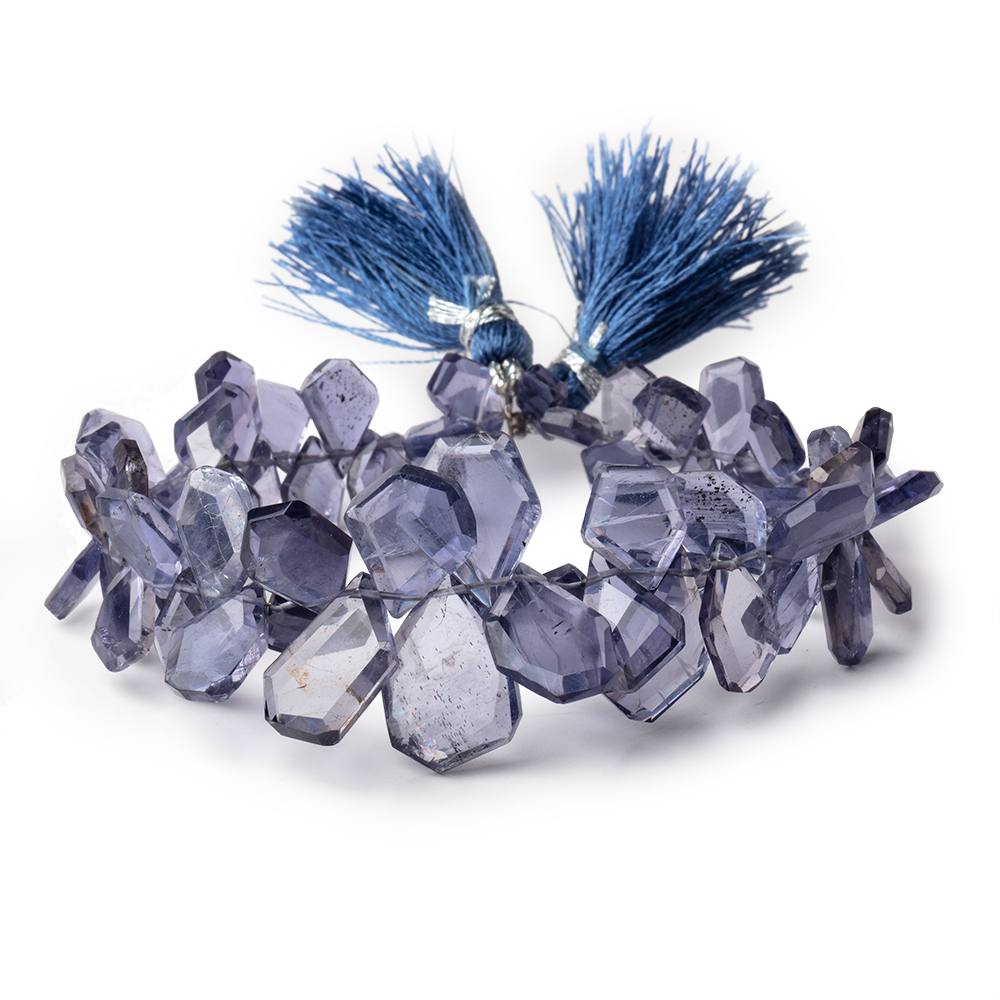 6x4-16x10mm Iolite Faceted Freeform Beads 7 inch 62 pieces (ONLINE ORDER ONLY)
