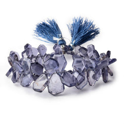 6x4-16x10mm Iolite Faceted Freeform Beads 7 inch 62 pieces (ONLINE ORDER ONLY)
