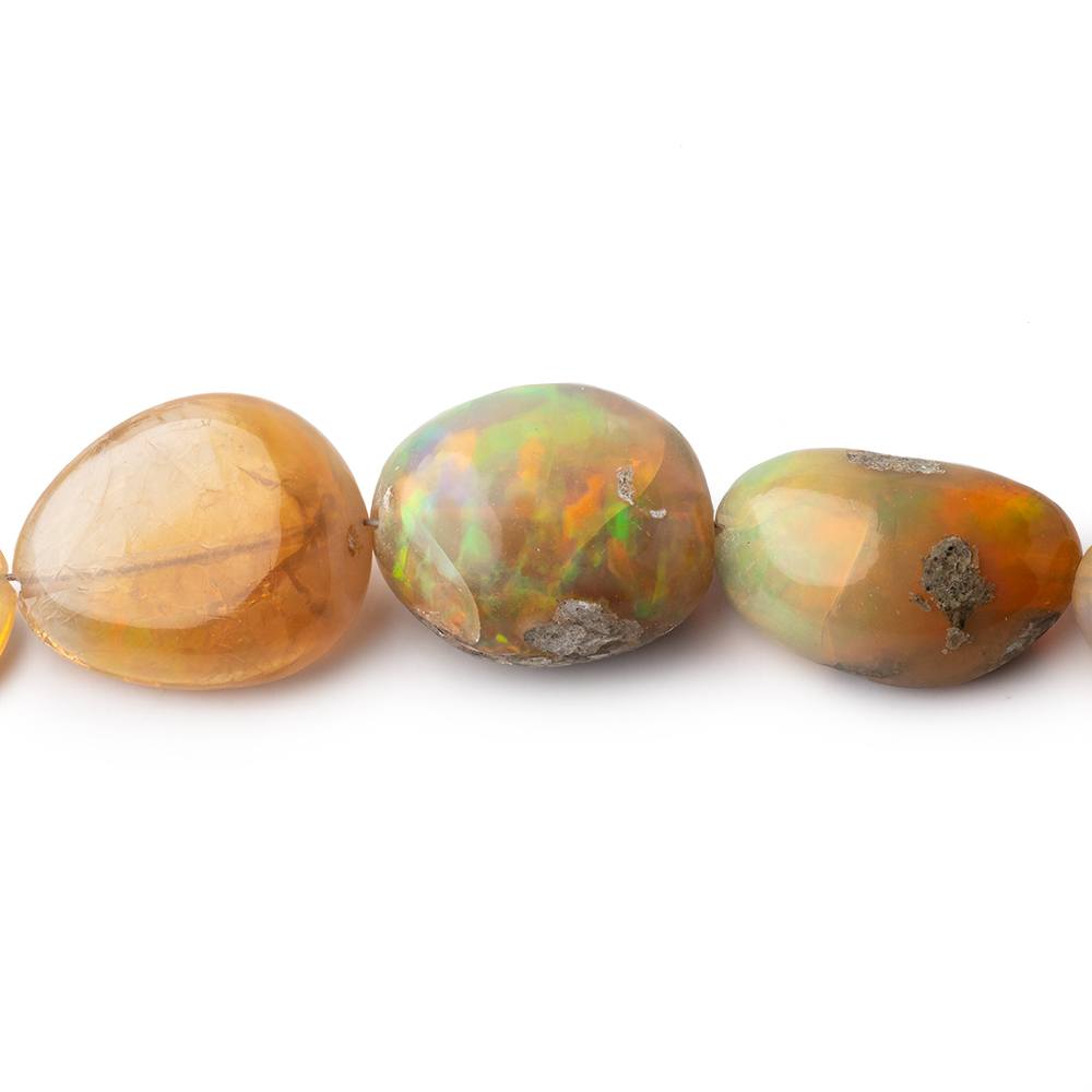 6x4-17x13mm Golden Ethiopian Opal Plain Nugget Beads 20 inch 42 pieces AA (ONLINE ORDER ONLY)