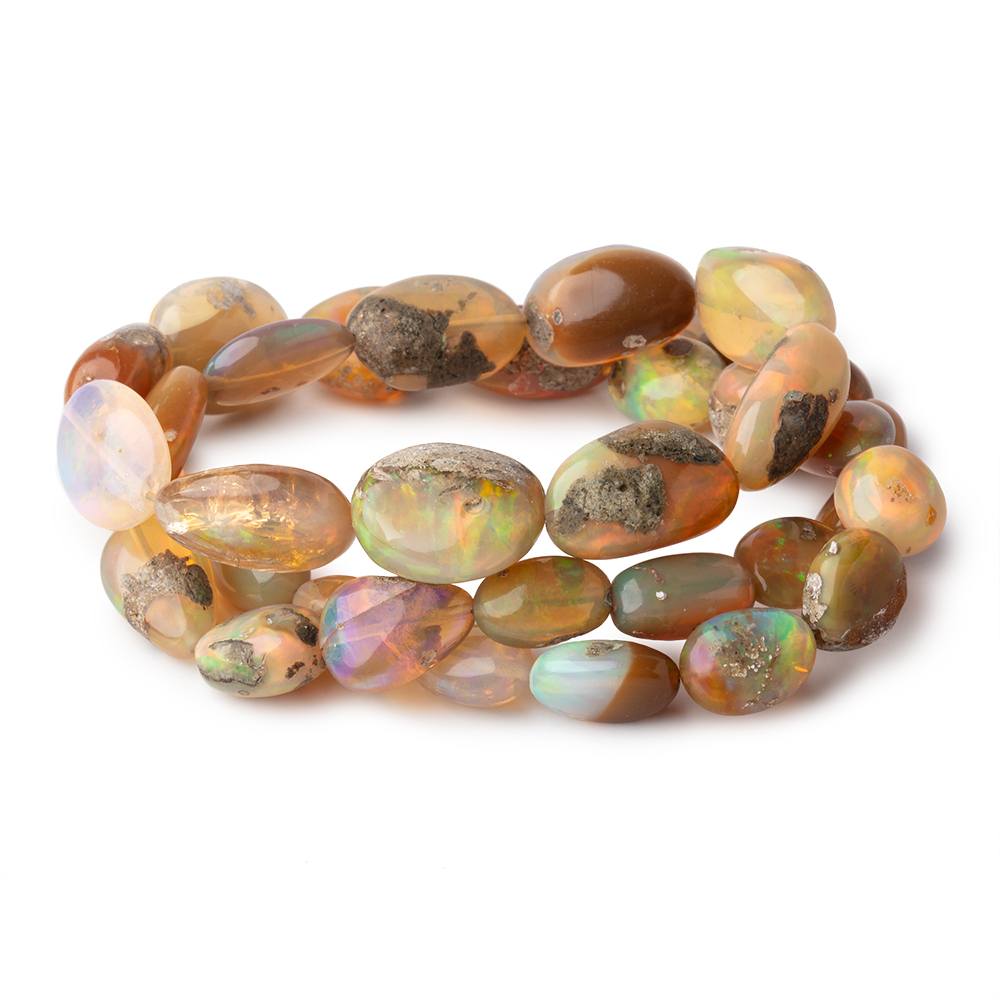 6x4-17x13mm Golden Ethiopian Opal Plain Nugget Beads 20 inch 42 pieces AA (ONLINE ORDER ONLY)