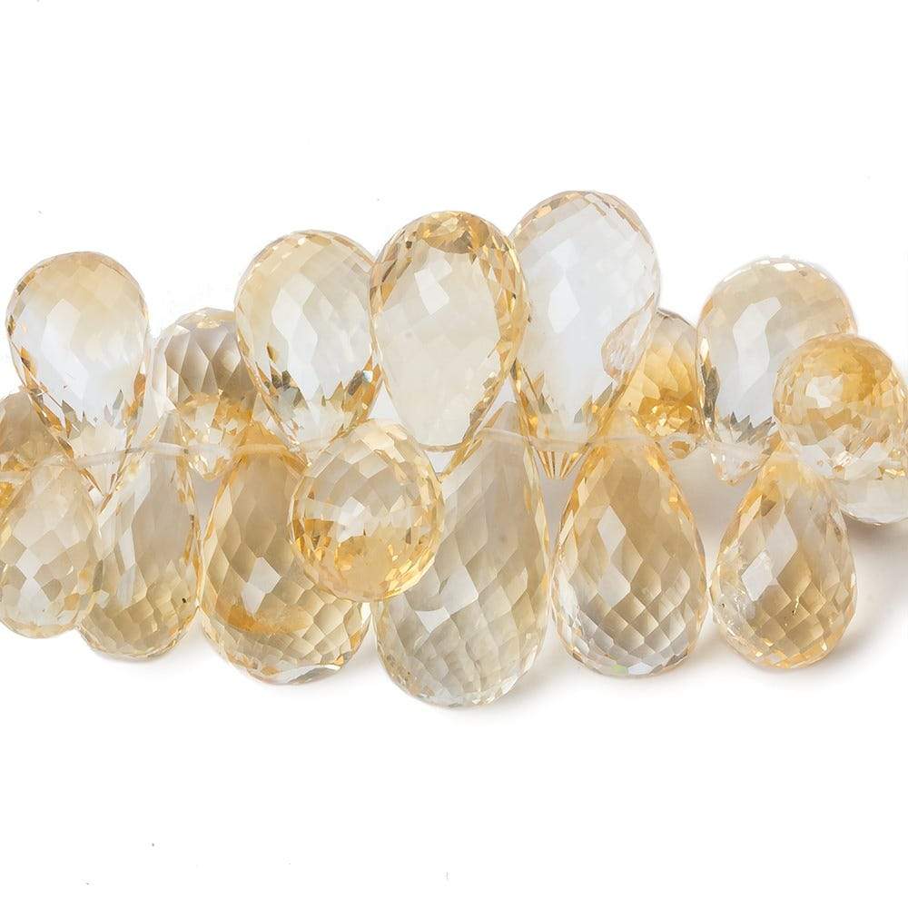 6x4-19.5x10mm Citrine Tear Drop Briolette 7.5 inch 66 pieces (ONLINE ORDER ONLY)