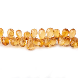 6x4-7x4mm Citrine Faceted Tear Drop Beads 9 inch 124 pieces (ONLINE ORDER ONLY)