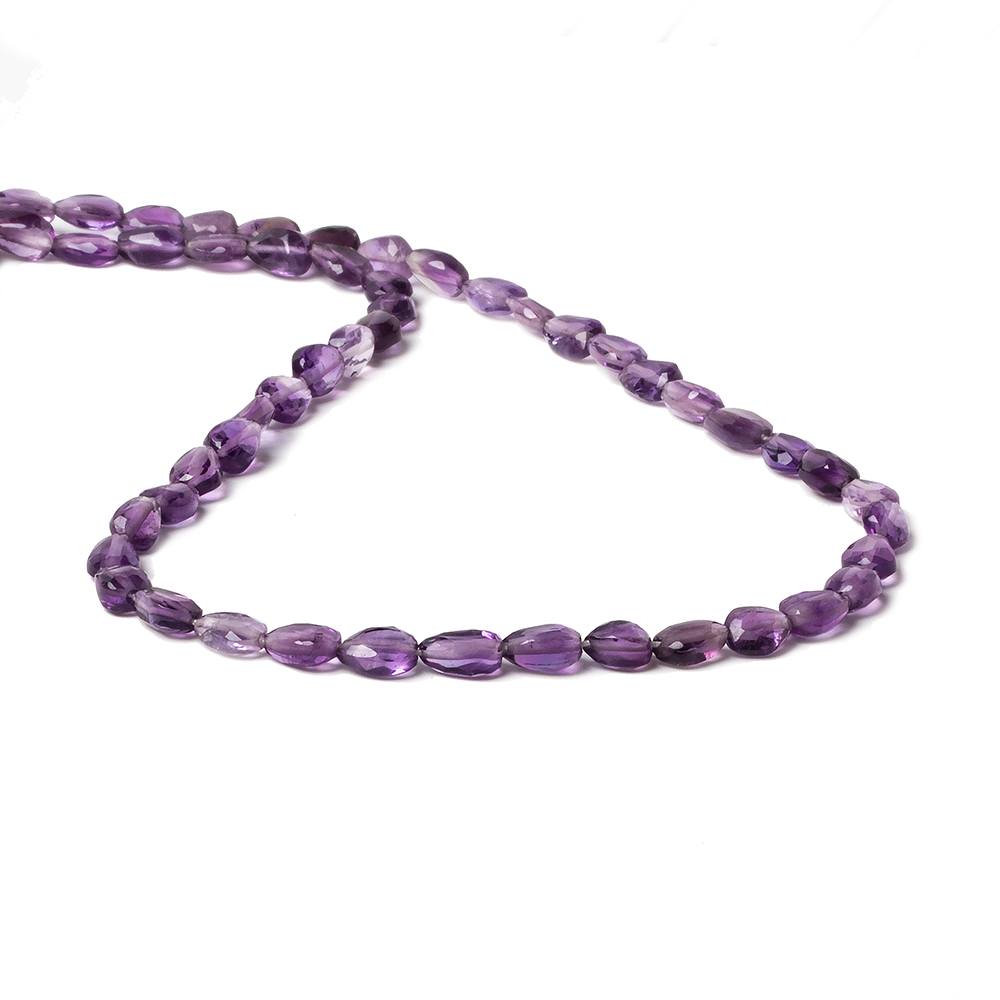 6x4-7x4mm Shaded Amethyst straight drilled faceted pears 14 inch 55 beads (ONLINE ORDER ONLY)