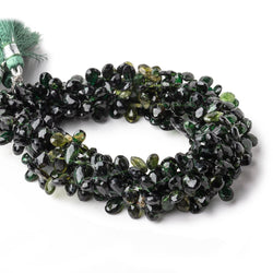 6x4-7x5mm Chrome Tourmaline Faceted Pear Beads 7.5 inch 65 pieces (ONLINE ORDER ONLY)