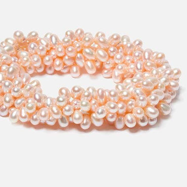 5x7mm Peach Top Drilled Oval Freshwater Pearls 15.5 inch 90 pcs (ONLINE ORDER ONLY)