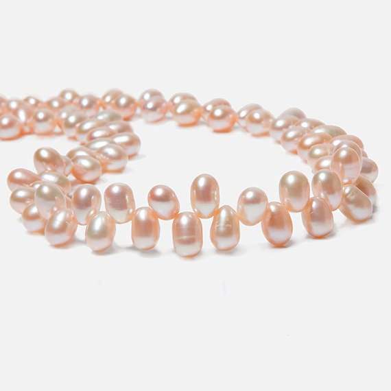 5x7mm Peach Top Drilled Oval Freshwater Pearls 15.5 inch 90 pcs (ONLINE ORDER ONLY)