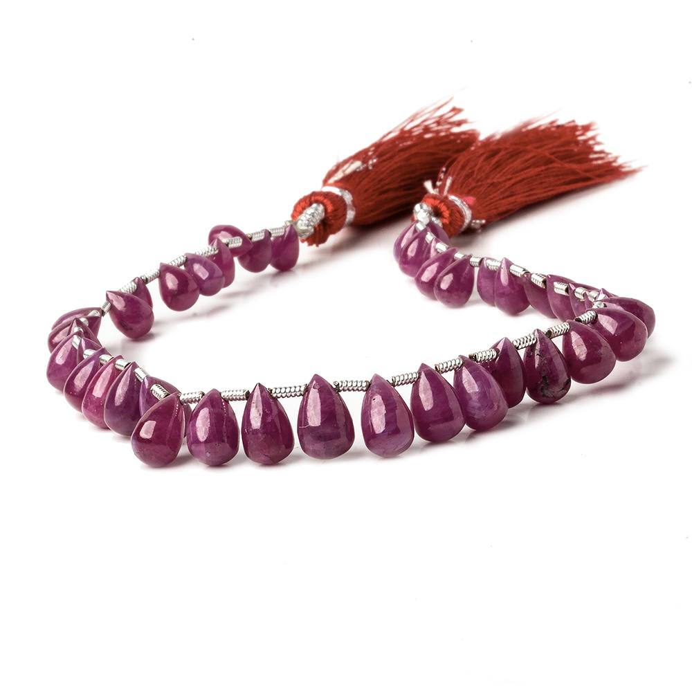 6x4-8.5x5mm Ruby Plain Tear Drops 8 inch 40 beads A (ONLINE ORDER ONLY)