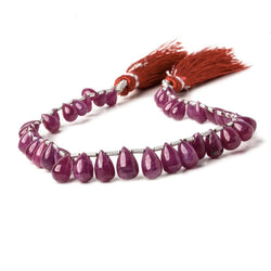 6x4-8.5x5mm Ruby Plain Tear Drops 8 inch 40 beads A (ONLINE ORDER ONLY)