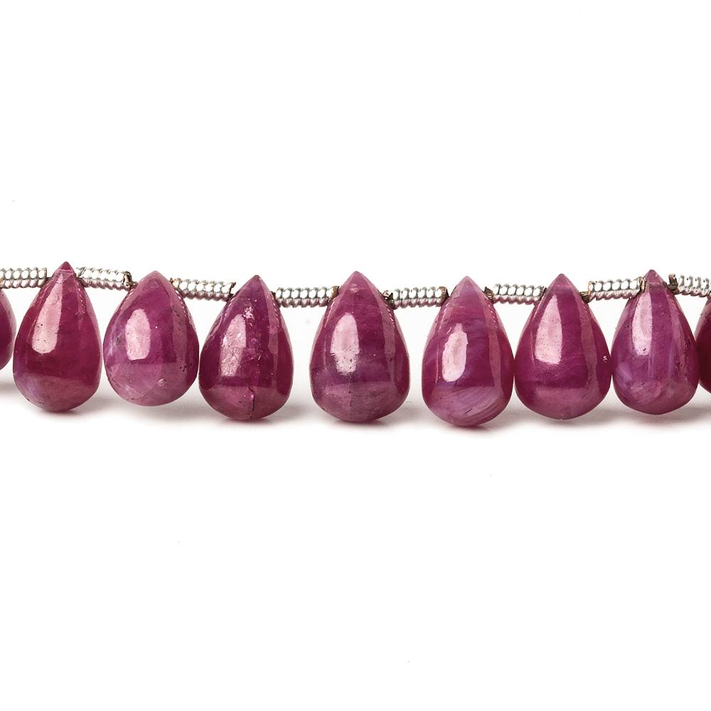 6x4-8.5x5mm Ruby Plain Tear Drops 8 inch 40 beads A (ONLINE ORDER ONLY)