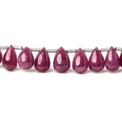 6x4-8.5x5mm Ruby Plain Tear Drops 8 inch 40 beads A (ONLINE ORDER ONLY)