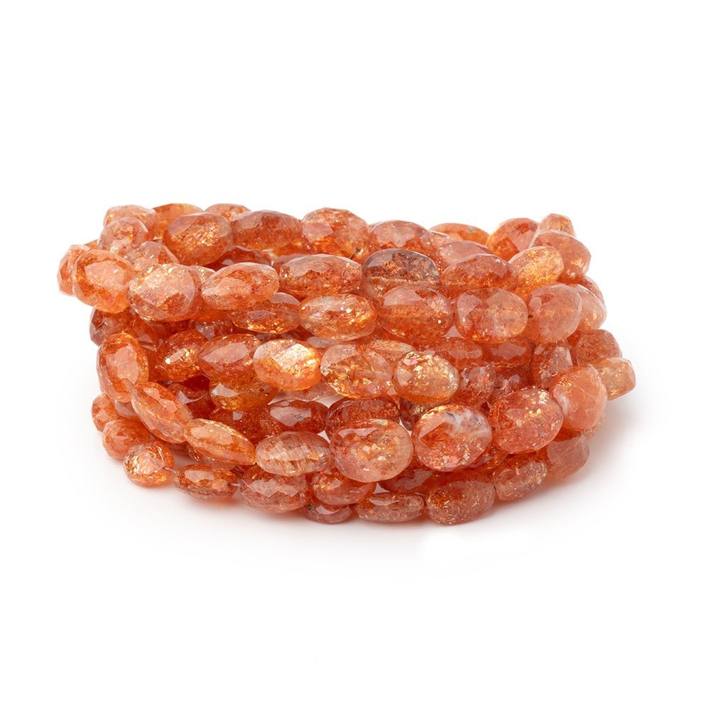 6x4-8.5x6mm Sunstone Faceted Oval Beads 16 inch 53 pieces AAA (ONLINE ORDER ONLY)