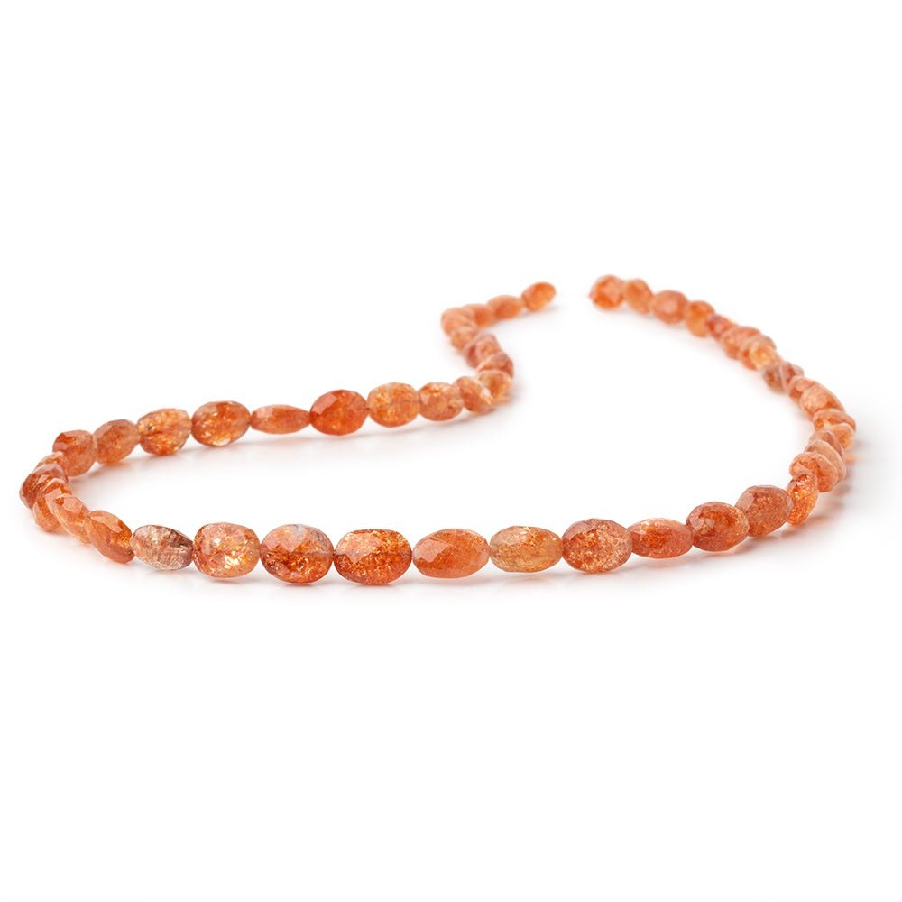 6x4-8.5x6mm Sunstone Faceted Oval Beads 16 inch 53 pieces AAA (ONLINE ORDER ONLY)