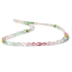 6x4-8x5mm Multi Color Afghani Tourmaline Plain Oval Beads 16.5 inch 63 pieces (ONLINE ORDER ONLY)