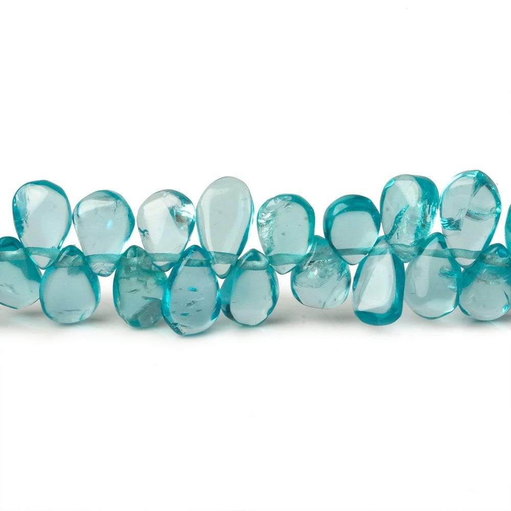 6x4-8x5mm Pool Blue Apatite Plain Pear Beads 9 inch 86 pieces (ONLINE ORDER ONLY)