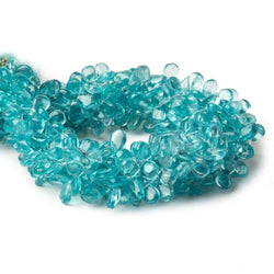 6x4-8x5mm Pool Blue Apatite Plain Pear Beads 9 inch 86 pieces (ONLINE ORDER ONLY)