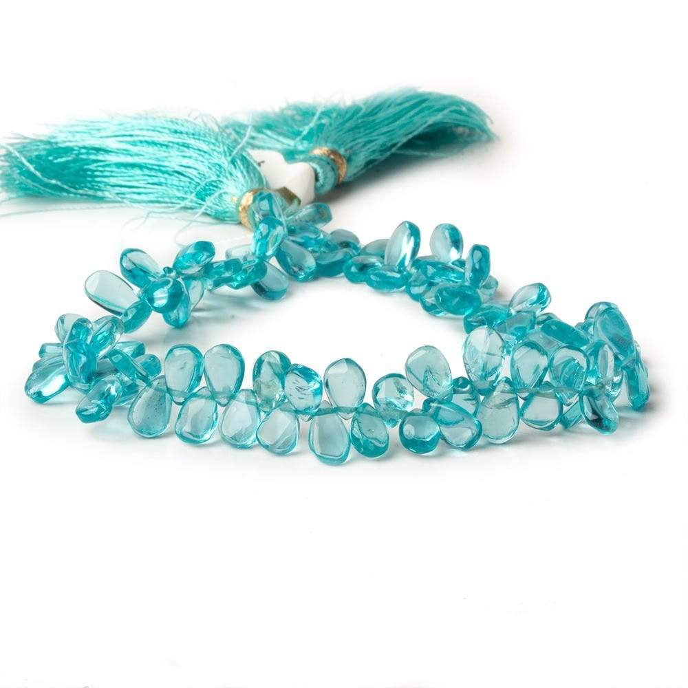 6x4-8x5mm Pool Blue Apatite Plain Pear Beads 9 inch 86 pieces (ONLINE ORDER ONLY)