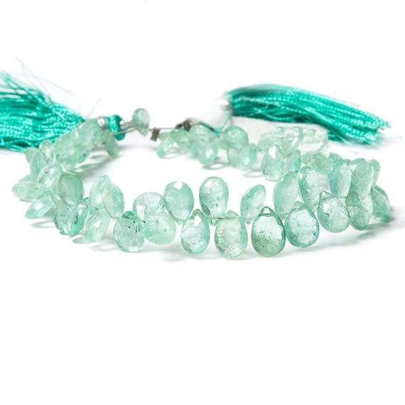 6x4-9x5mm Colombian Emerald Faceted Pears 7.75 inch 68 beads AAA (ONLINE ORDER ONLY)