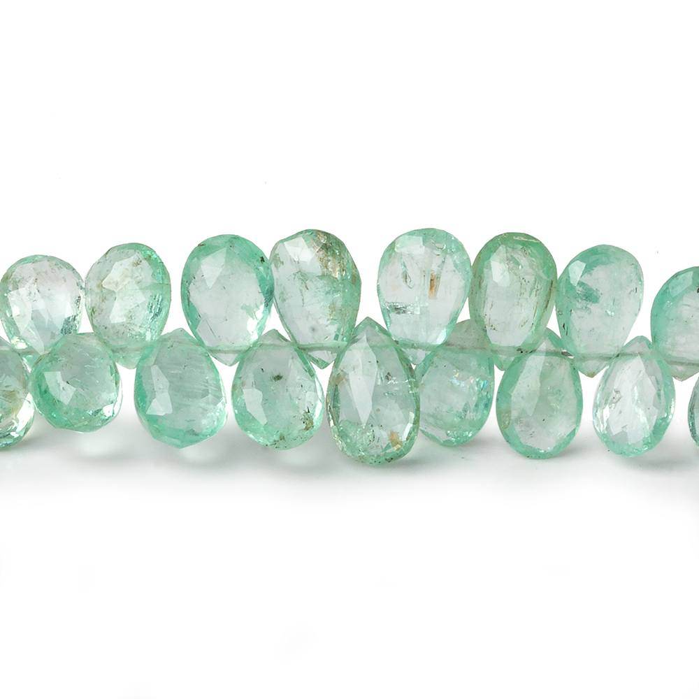 6x4-9x5mm Colombian Emerald Faceted Pears 7.75 inch 68 beads AAA (ONLINE ORDER ONLY)