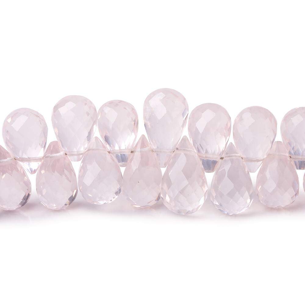 6x4-9x6mm Rose Quartz Faceted Tear Drop Beads 8 inch 80 pieces AAA (ONLINE ORDER ONLY)