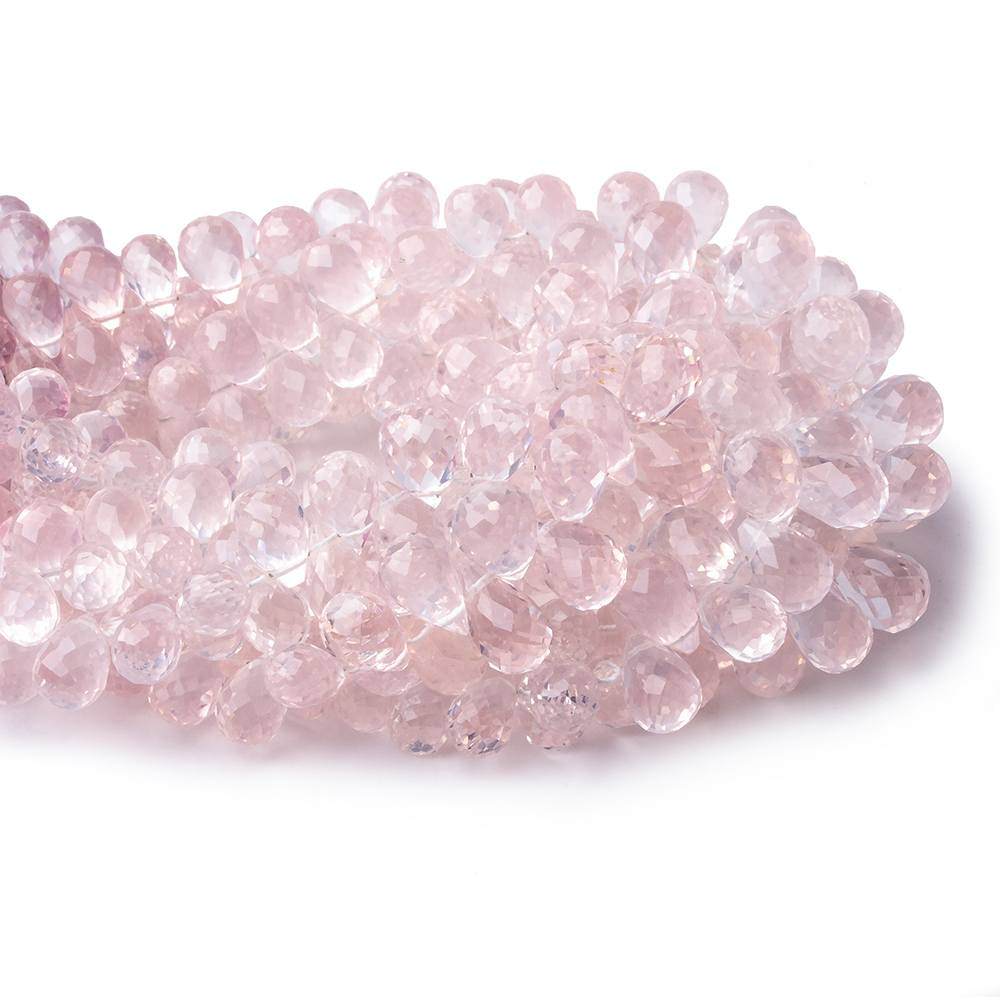 6x4-9x6mm Rose Quartz Faceted Tear Drop Beads 8 inch 80 pieces AAA (ONLINE ORDER ONLY)