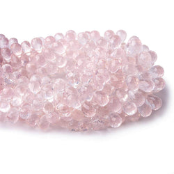 6x4-9x6mm Rose Quartz Faceted Tear Drop Beads 8 inch 80 pieces AAA (ONLINE ORDER ONLY)