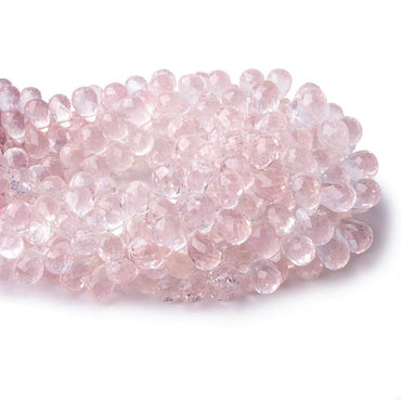 6x4-9x6mm Rose Quartz Faceted Tear Drop Beads 8 inch 80 pieces AAA (ONLINE ORDER ONLY)