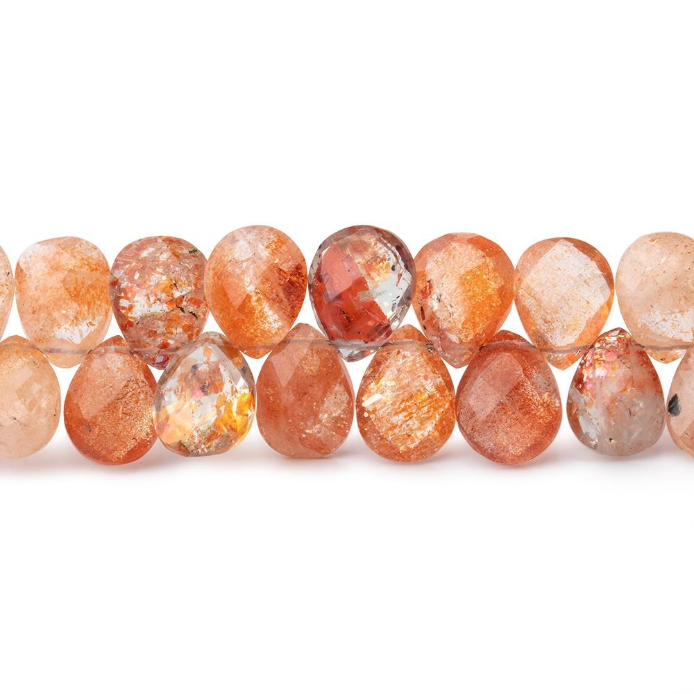 6x4-9x6mm Shaded Sunstone Faceted Pear Beads 7 inch 58 pieces (ONLINE ORDER ONLY)