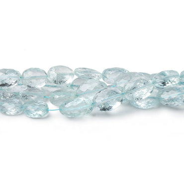 6x4-9x7mm Aquamarine micro faceted ovals 17 inch 63 beads AA (ONLINE ORDER ONLY)