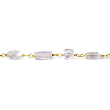 6x4-9x7mm Kunzite plain nugget Vermeil Chain by the foot (ONLINE ORDER ONLY)
