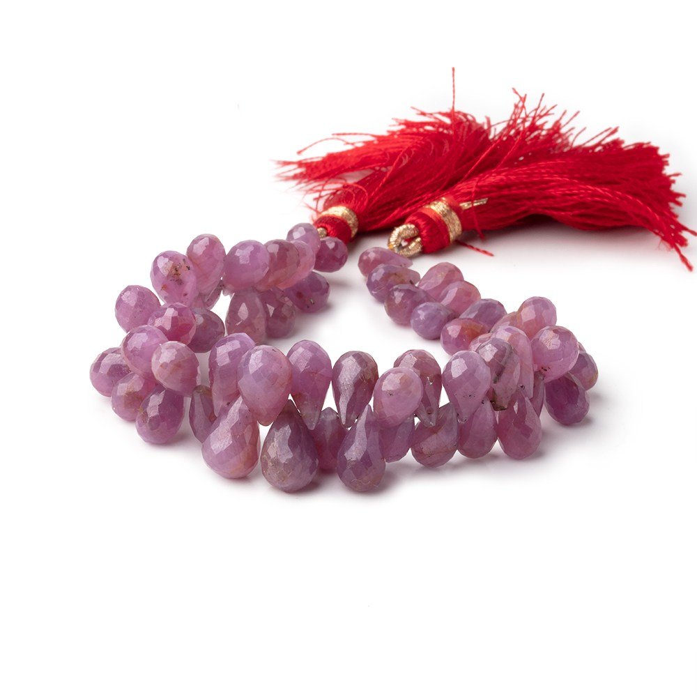 6x4-9x7mm Ruby Faceted Tear Drop Beads 6 inch 61 pieces (ONLINE ORDER ONLY)