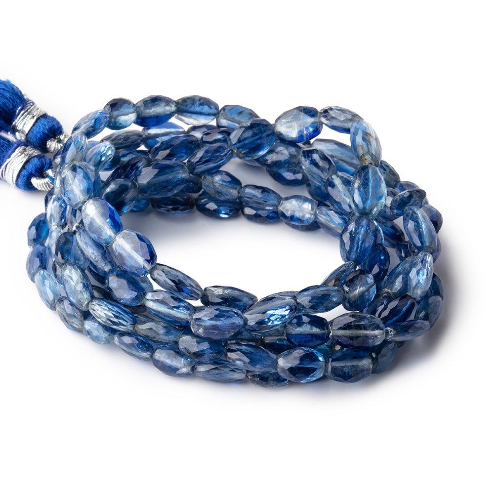 6x4.5-8.5x6mm Kyanite straight drilled faceted oval beads 17 inch 61 pieces (ONLINE ORDER ONLY)