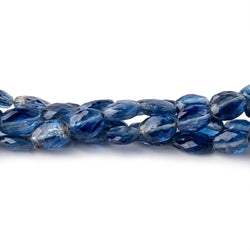 6x4.5-8.5x6mm Kyanite straight drilled faceted oval beads 17 inch 61 pieces (ONLINE ORDER ONLY)