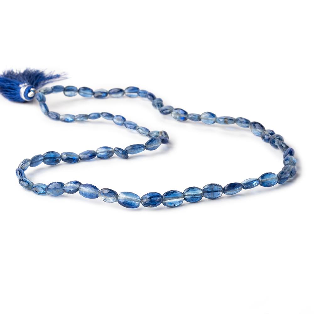 6x4.5-8.5x6mm Kyanite straight drilled faceted oval beads 17 inch 61 pieces (ONLINE ORDER ONLY)
