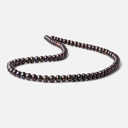 6x4mm Black Peacock Button Freshwater Pearls 15.5 inch 88 pieces (ONLINE ORDER ONLY)