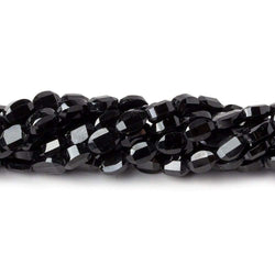 6x4mm Black Spinel Straight Drill Faceted Oval Beads 13.5 inch 52 pieces (ONLINE ORDER ONLY)