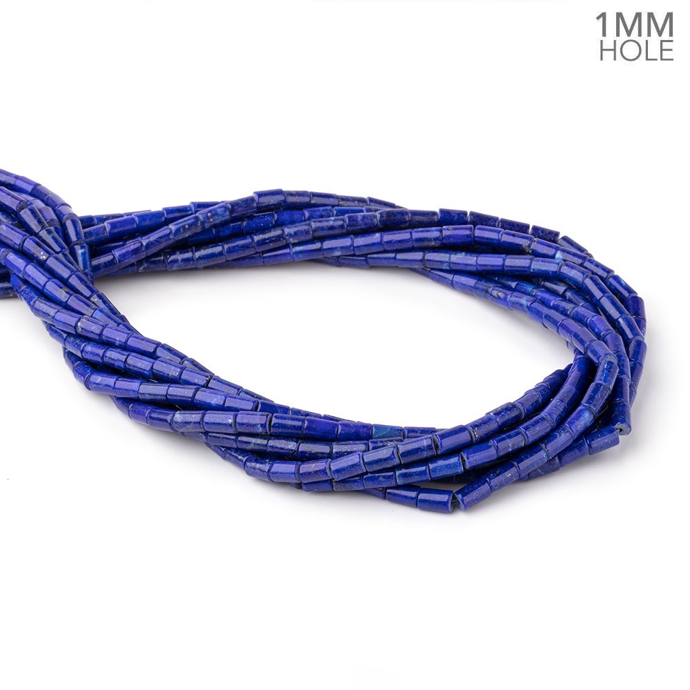 6x4mm Lapis Lazuli Plain Tube Beads 16 inch 65 pieces AA (ONLINE ORDER ONLY)