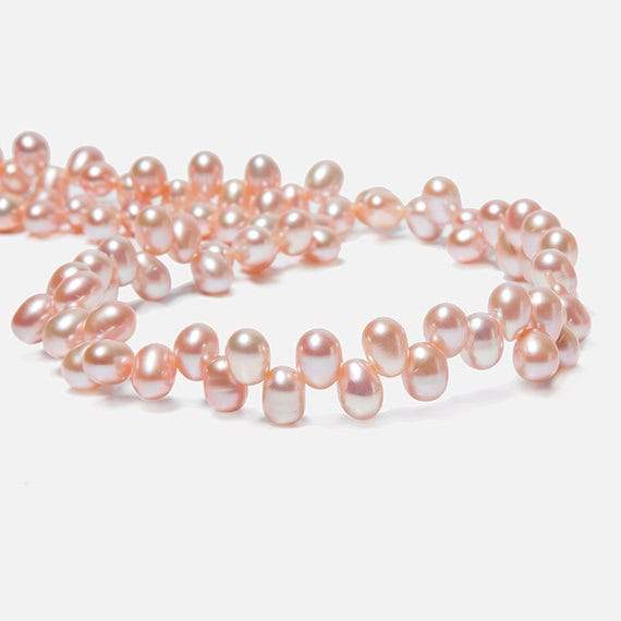 5x7mm Peach Top Drilled Oval Freshwater Pearls 16 inch 78 pcs (ONLINE ORDER ONLY)