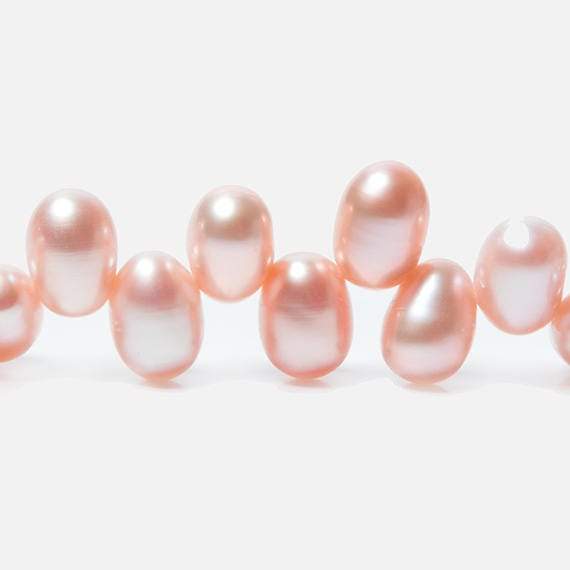 5x7mm Peach Top Drilled Oval Freshwater Pearls 16 inch 78 pcs (ONLINE ORDER ONLY)