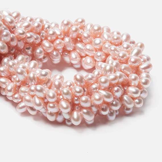 5x7mm Peach Top Drilled Oval Freshwater Pearls 16 inch 78 pcs (ONLINE ORDER ONLY)