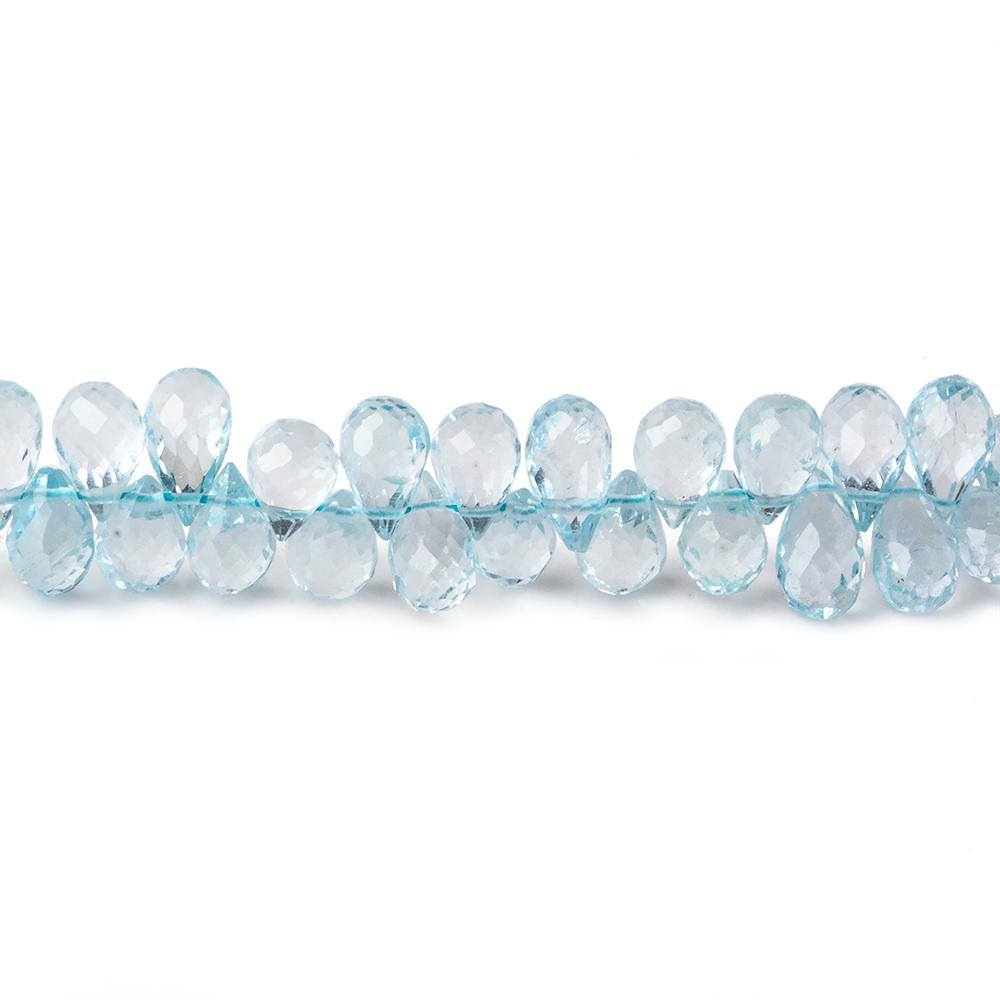 6x4mm Sky Blue Topaz Faceted Tear Drop Beads 8 inch 89 pieces (ONLINE ORDER ONLY)