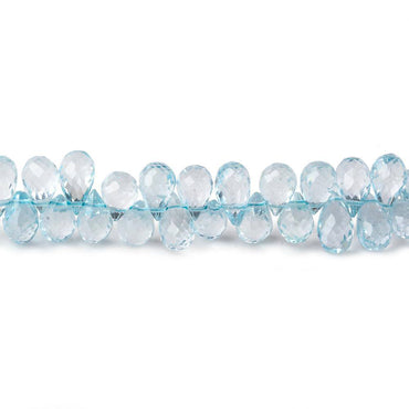 6x4mm Sky Blue Topaz Faceted Tear Drop Beads 8 inch 89 pieces (ONLINE ORDER ONLY)