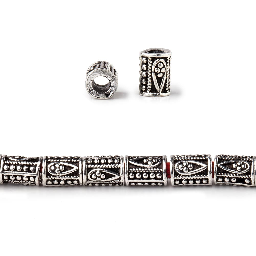 6x4mm Teardrop Design Tube Beads 8 inch 33 pieces (ONLINE ORDER ONLY)