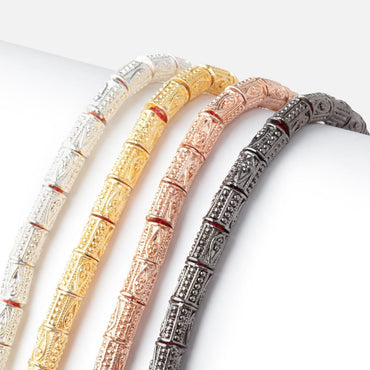 6x4mm Teardrop Design Tube Beads 8 inch 33 pieces (ONLINE ORDER ONLY)