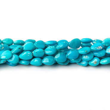 6x4mm Turquoise straight drilled plain pears 8 inch 36 beads (ONLINE ORDER ONLY)
