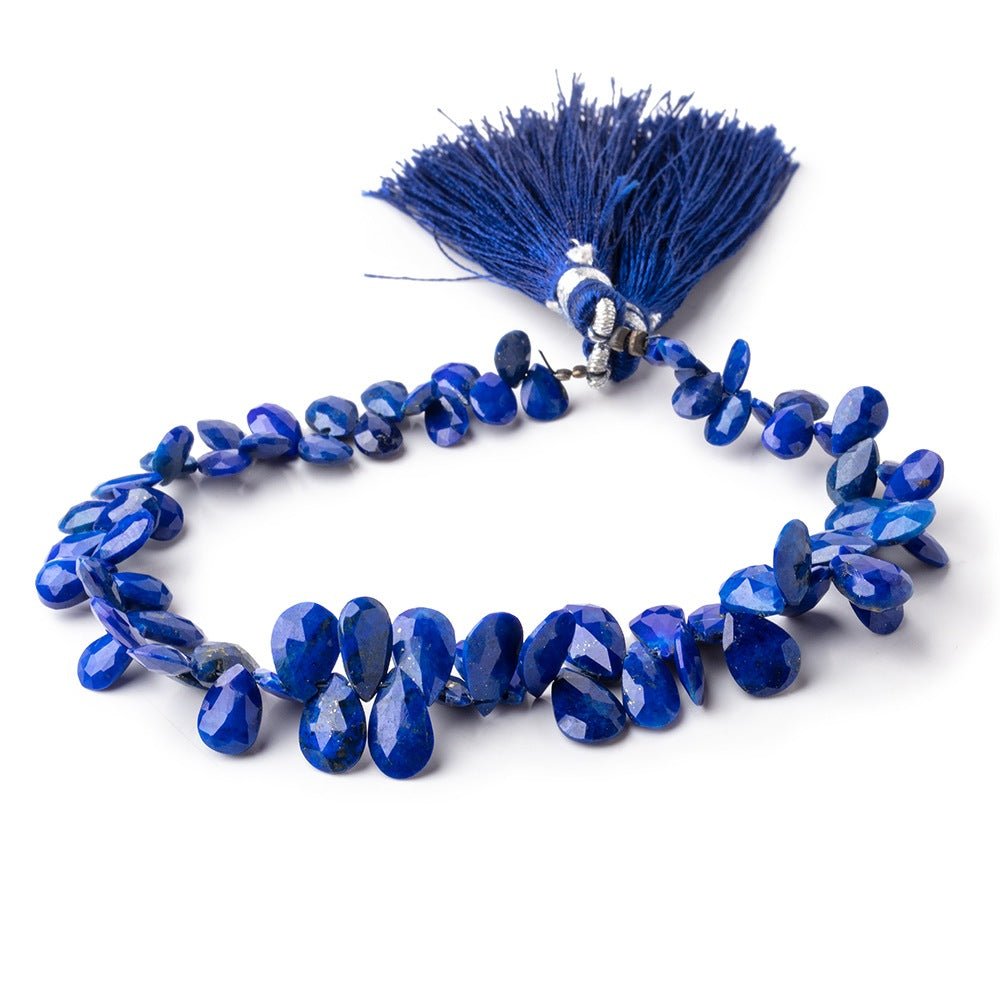 6x5-10x6mm Lapis Lazuli Faceted Pear Beads 7 inch 72 pieces (ONLINE ORDER ONLY)
