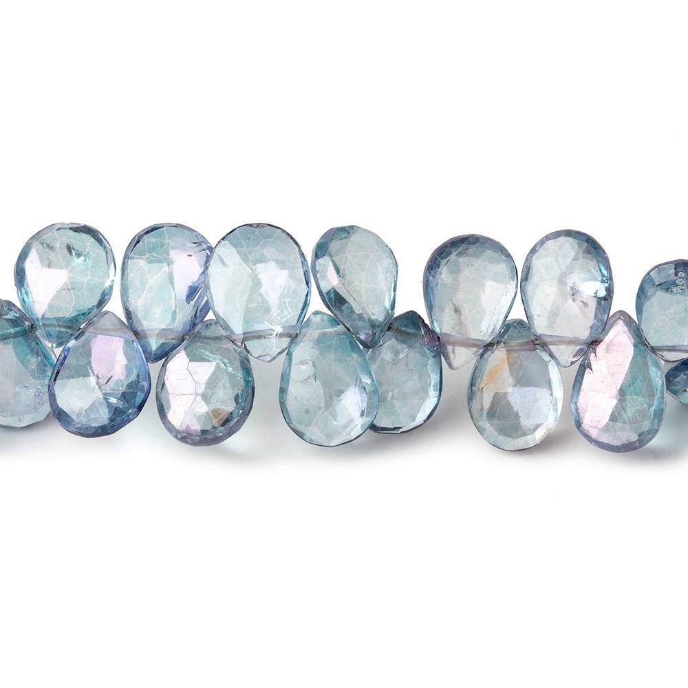 5x7mm Mystic Blue Topaz faceted pear beads 8 inch 63 pieces (ONLINE ORDER ONLY)