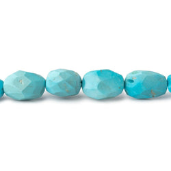 6x5-10x7mm Sleeping Beauty Turquoise Faceted Nugget Beads 15 inch 42 pieces (ONLINE ORDER ONLY)